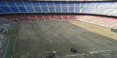 Calefacción bajo el césped del Camp Nou