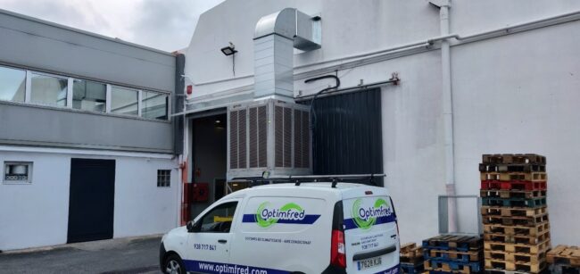 Proyecto Optimfred Refrigeración de nave industrial con evaporativo